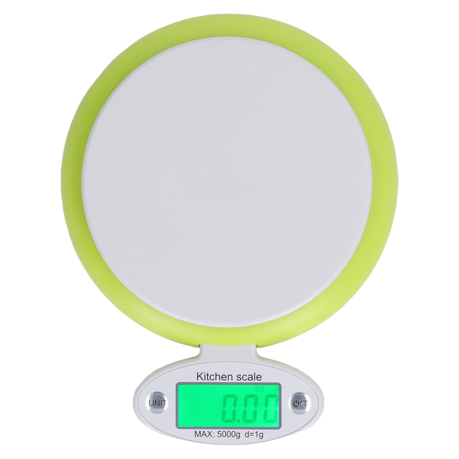 Meal Prep Simple - LCDスクリーン付き食品スケール 食品重量計 3つの換算単位 グリーン 5000g/1g シンプル