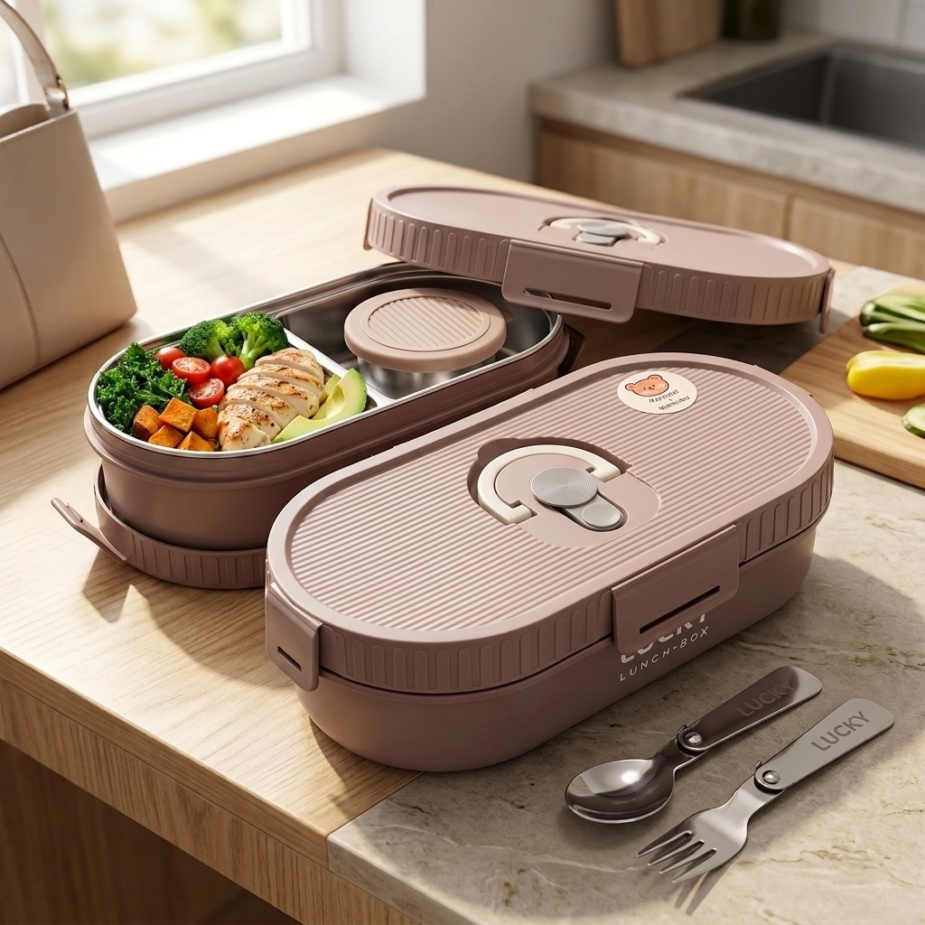 Meal Prep Or Prep Meal - 電子レンジ対応 304ステンレス製弁当箱 漏れ防止 ポータブルランチボックス 大人子供兼用 食事準備