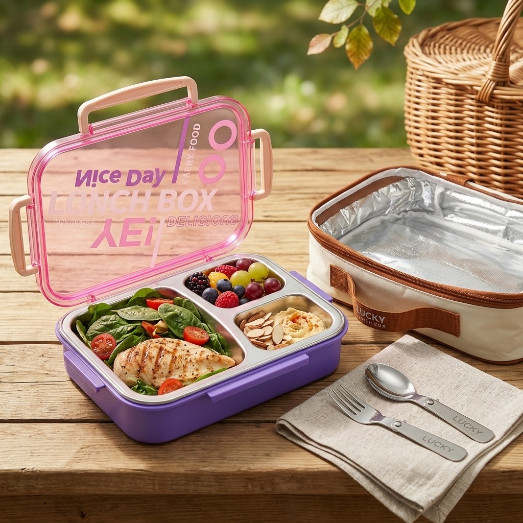 Meal Prep Or Prep Meal - 電子レンジ対応 304ステンレス製弁当箱 漏れ防止 2/3仕切り 食事準備用食品保存容器 子供用学校用ランチボックス