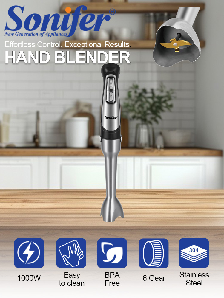 Meal Prep Smoothies - ハンドブレンダー Sonifer SF-8185 1000W 6段階速度調整 ターボ