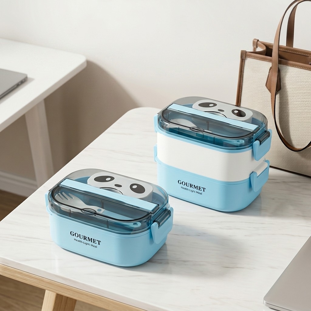 Meal Prep Or Prep Meal - 電子レンジ対応プラスチック弁当箱 子供 大人用 仕切り付きランチボックス 食事準備用食品保存容器 カトラリー付き