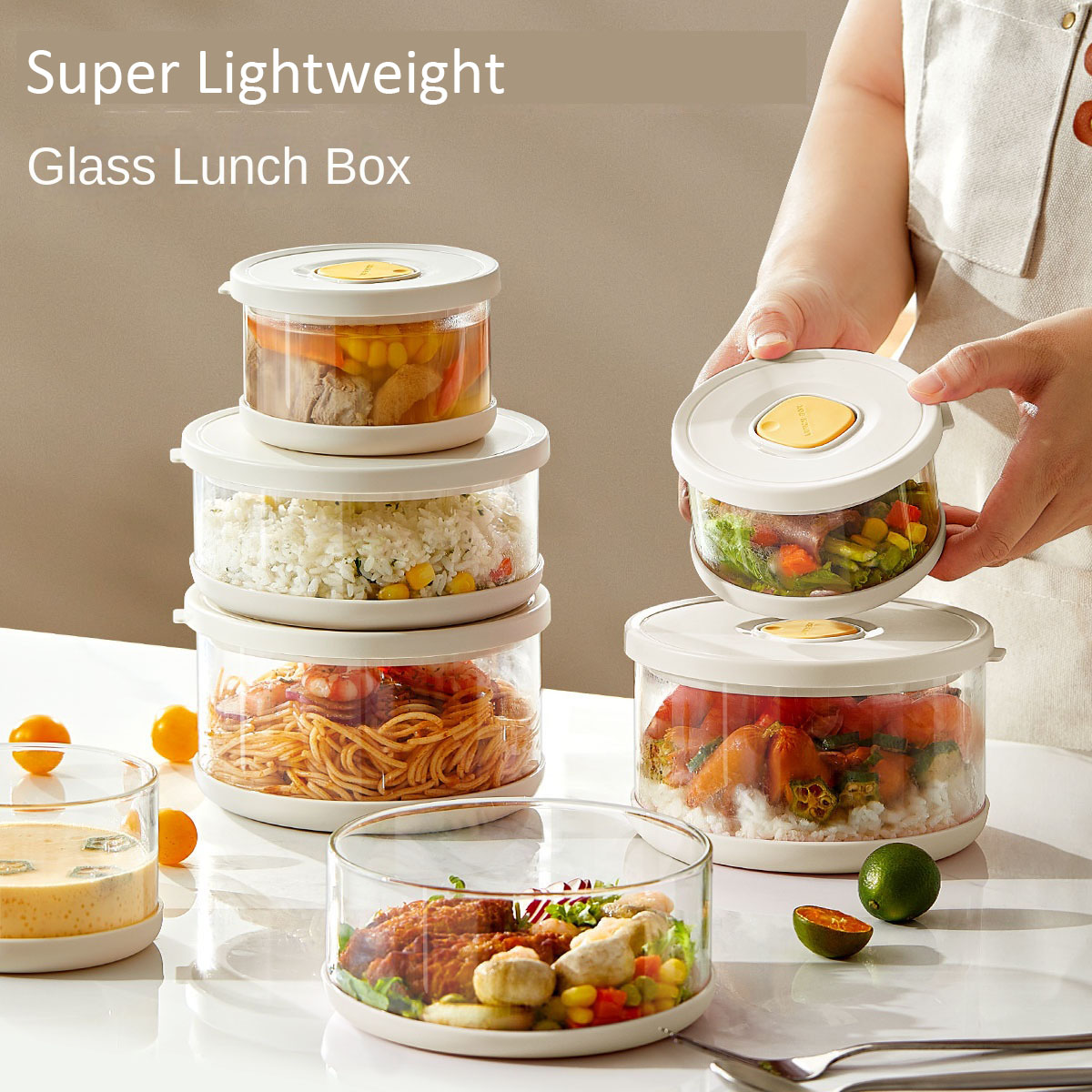ガラス製食品保存容器 密閉 軽量 ランチボックス 冷凍米サラ - Meal Prep Frozen のレビューと価格