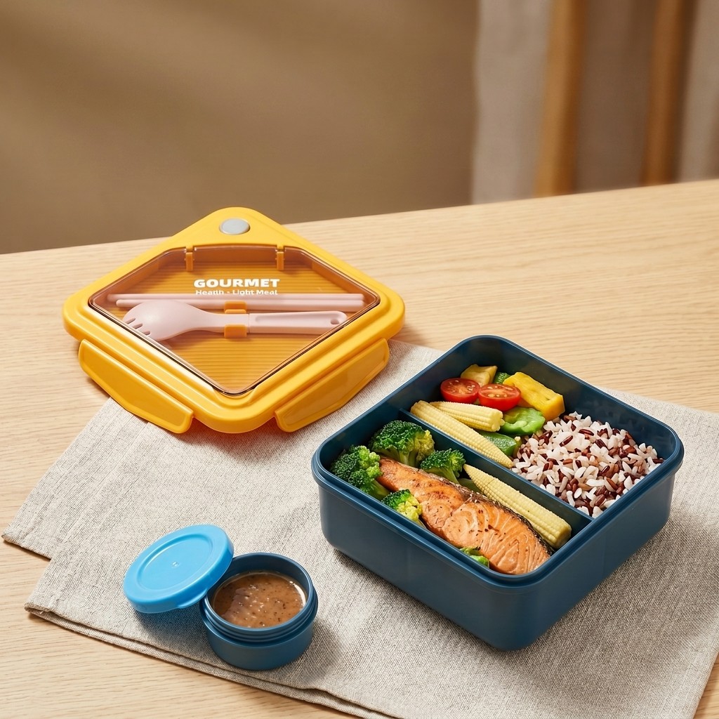 電子レンジ対応プラスチック製弁当箱セット 大人子供用食事準備 - Meal Prep Or Prep Meal のレビューと価格