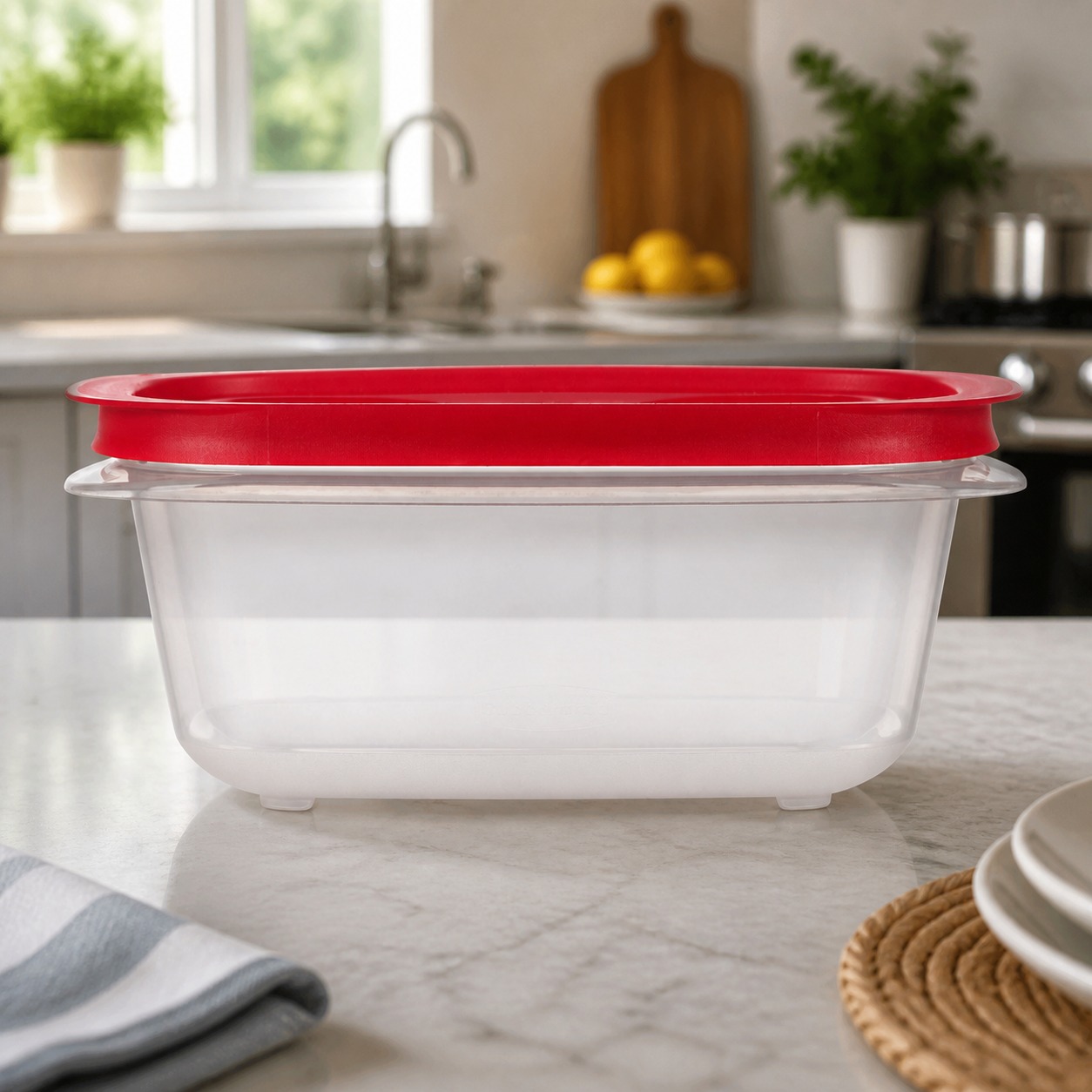 赤い長方形の食品保存容器、キッチンでの食事の準備に便利な蓋付 - Meal Prep Organizer のレビューと価格