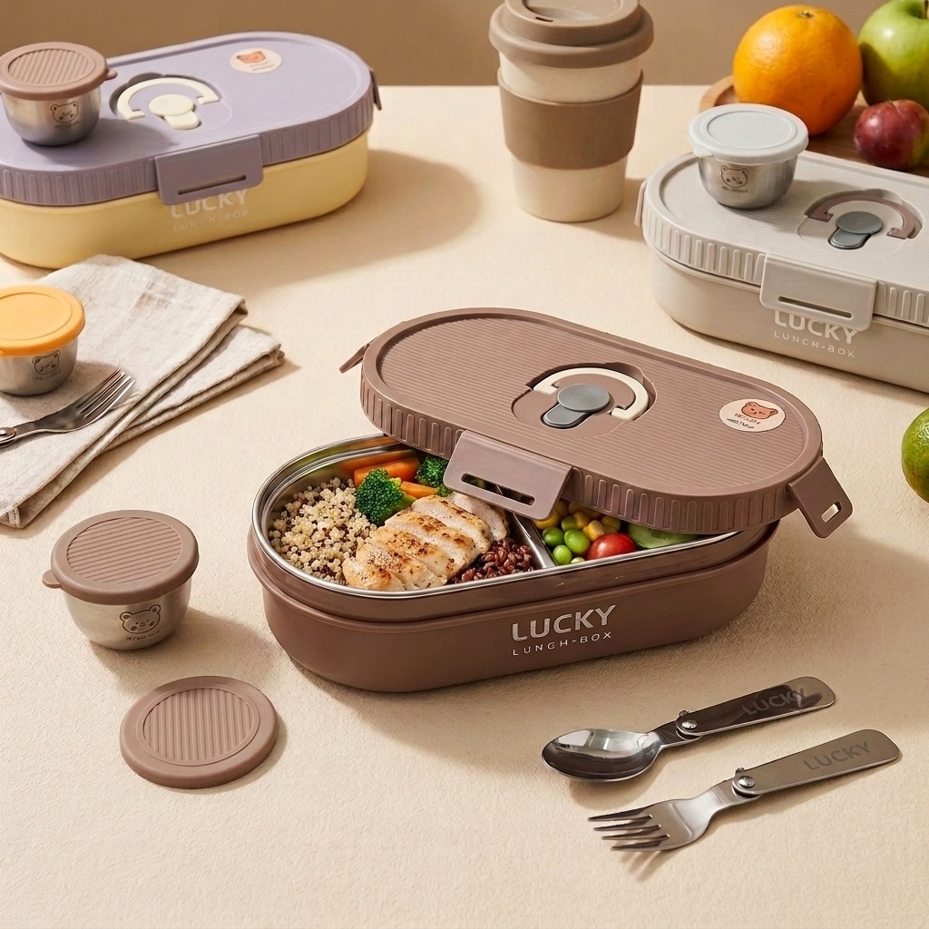 電子レンジ対応 304ステンレス製弁当箱 漏れ防止 ポータブ - Meal Prep Or Prep Meal のレビューと価格