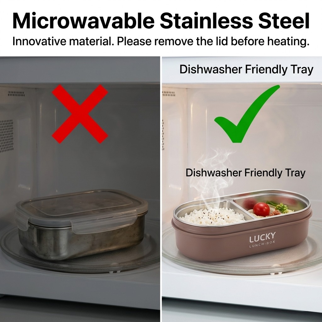 電子レンジ対応 304ステンレス製弁当箱 漏れ防止 ポータブ - Meal Prep Or Prep Meal のレビューと価格