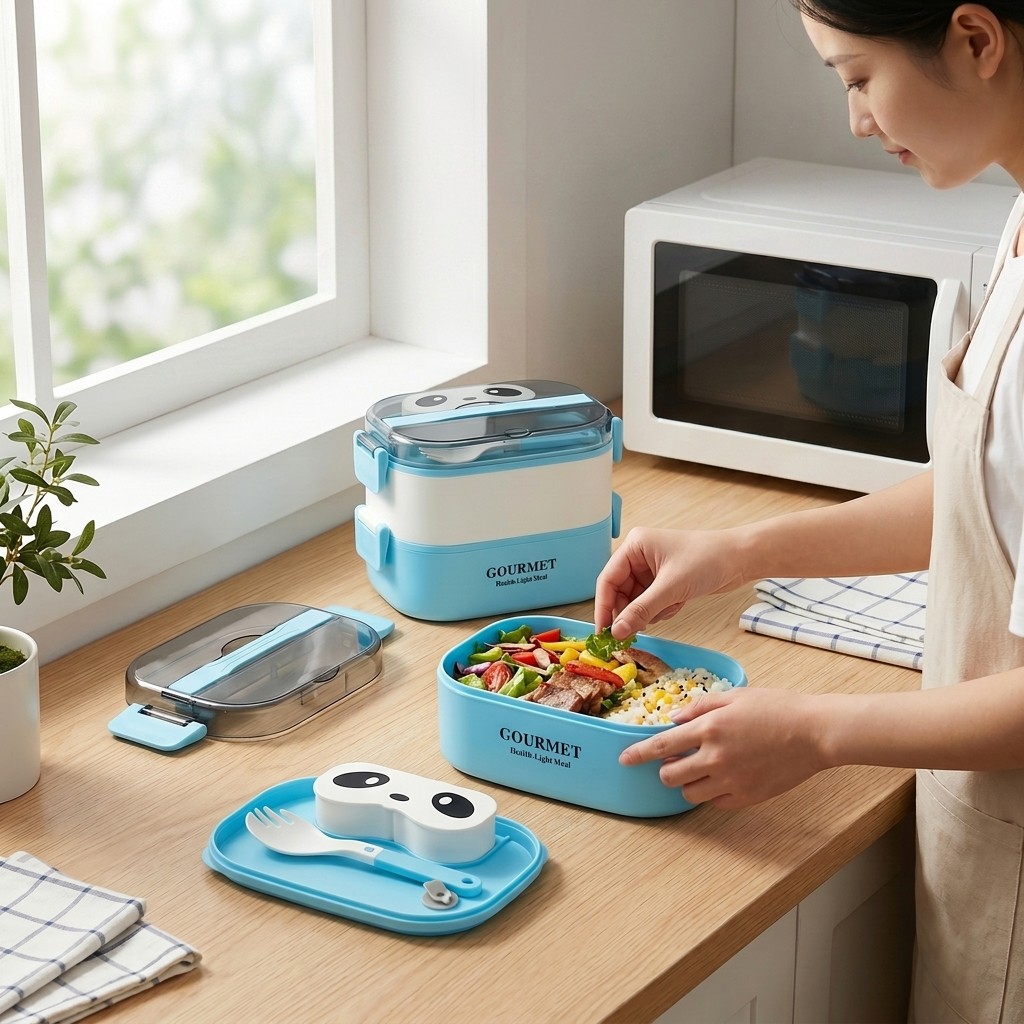 電子レンジ対応弁当箱 子供用 BPAフリー プラスチック製  - Meal Prep Or Prep Meal のレビューと価格