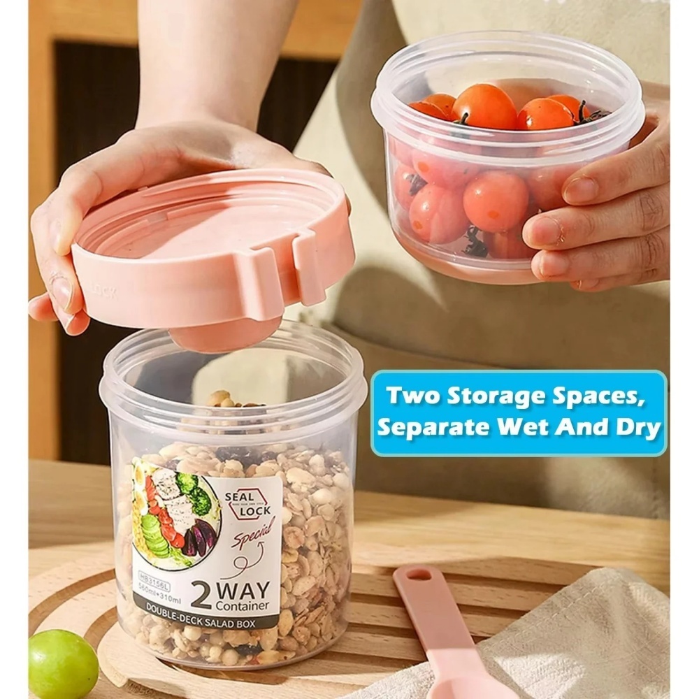 ポータブルサラダカップ朝食カップ食品分層ヨーグルトシリアルオ - Meal Prep Jar のレビューと価格