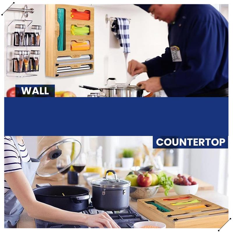 6In1 ジッパー閉鎖バッグオーガナイザーバッグホルダーホイ - Meal Prep Organizer のレビューと価格