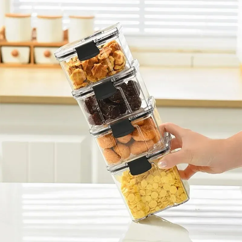 1PC 穀物密封瓶粗粒穀物収納ボックス防水冷蔵庫鮮度保持ボッ - Meal Prep Jar のレビューと価格