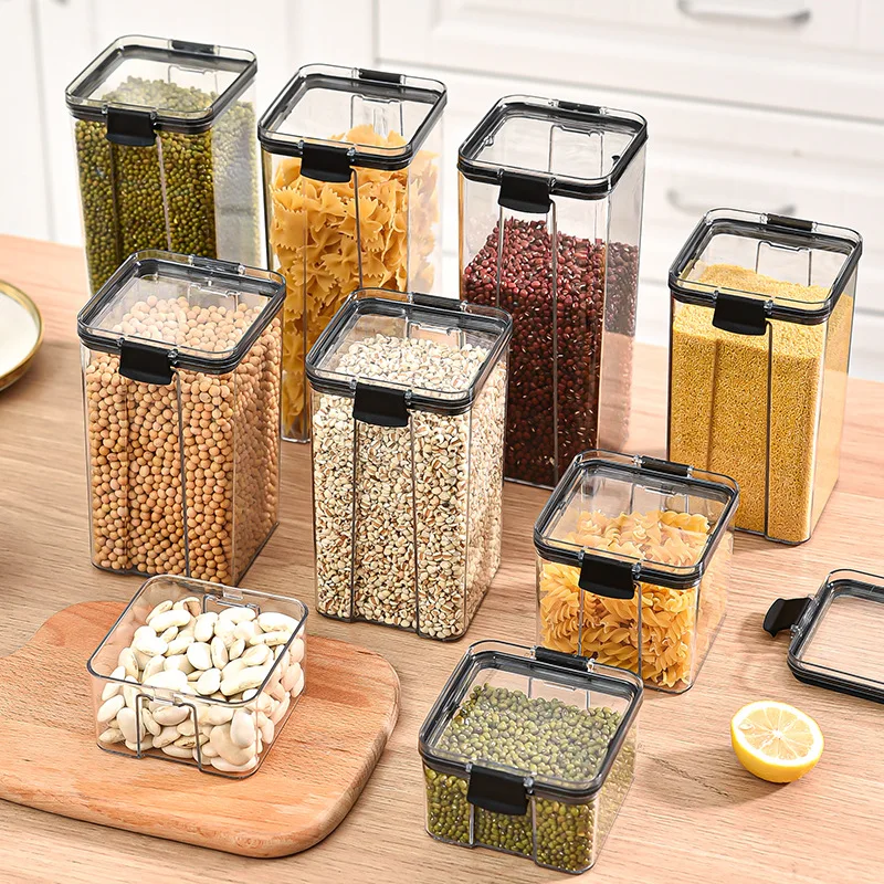 1PC 穀物密封瓶粗粒穀物収納ボックス防水冷蔵庫鮮度保持ボッ - Meal Prep Jar のレビューと価格