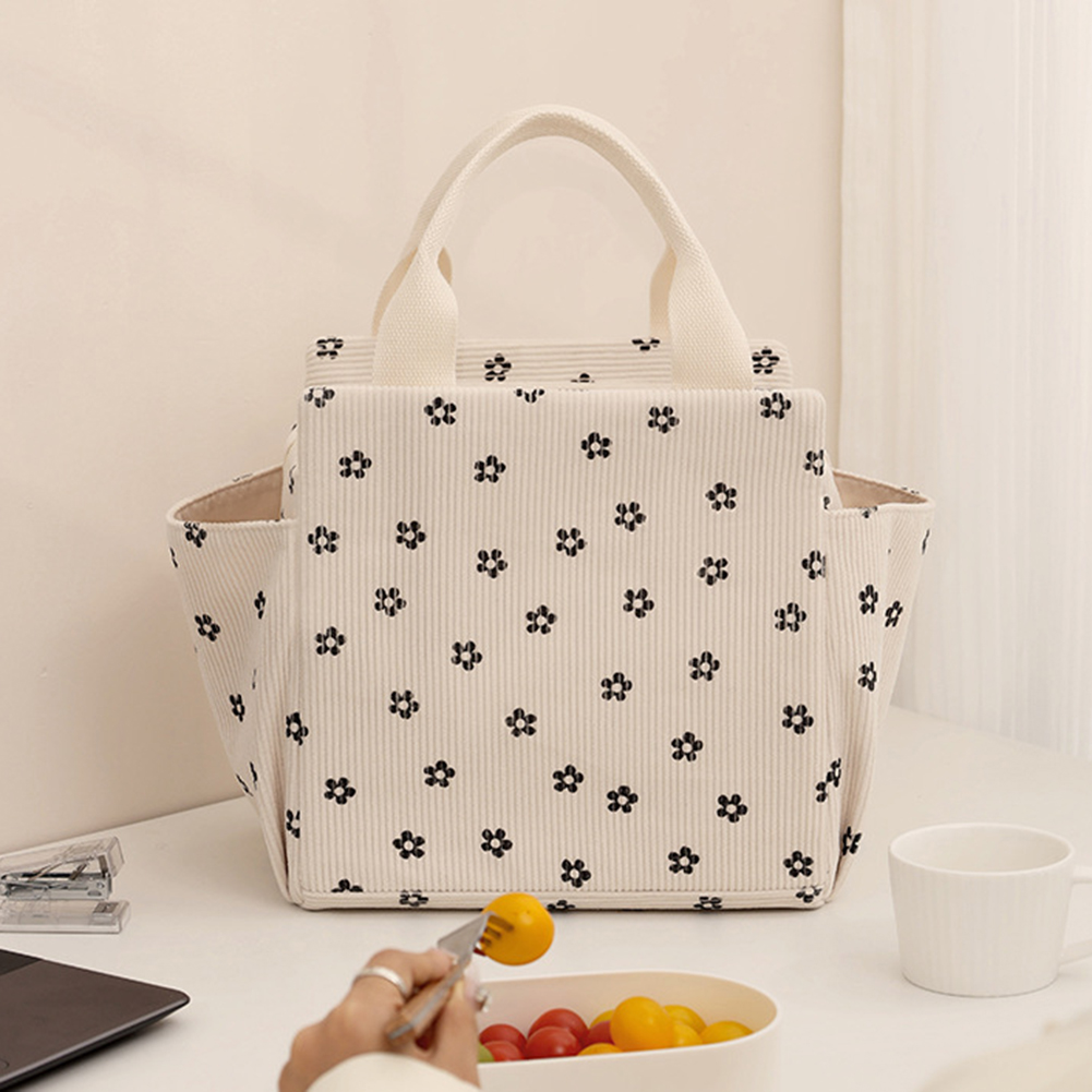 断熱コーデュロイランチバッグ、広々とした内装で仕事や学校の食 - Meal Prep Or Prep Meal のレビューと価格