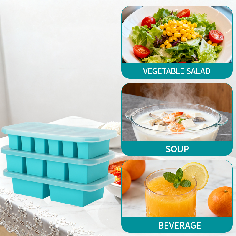 蓋付きシリコン製冷凍トレイ型（2個または3個）、保存容器、ス - Meal Prep Or Prep Meal のレビューと価格