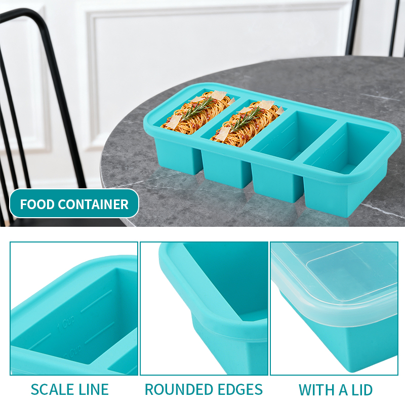 蓋付きシリコン製冷凍トレイ型（2個または3個）、保存容器、ス - Meal Prep Or Prep Meal のレビューと価格