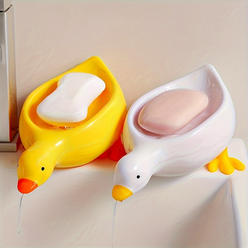 アヒル型ソープディッシュ-かわいい自動排水ソープホルダー、シ - Meal Prep Organizer のレビューと価格