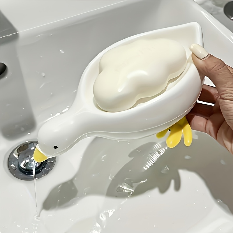 アヒル型ソープディッシュ-かわいい自動排水ソープホルダー、シ - Meal Prep Organizer のレビューと価格