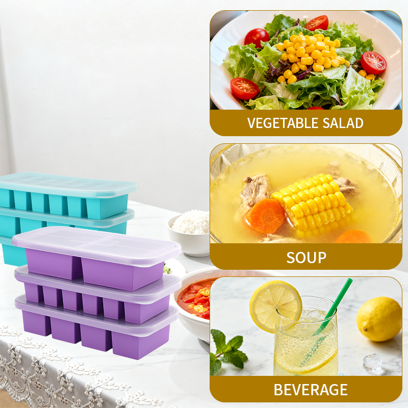 蓋付きシリコン製冷凍トレイ、スープ、ブロス、スムージー、食事 - Meal Prep Smoothies のレビューと価格