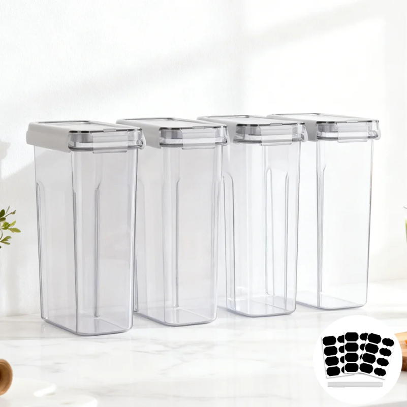 4個/8個入り食品保存容器セット 4L 密閉容器 シリアル保 - Meal Prep Jar のレビューと価格