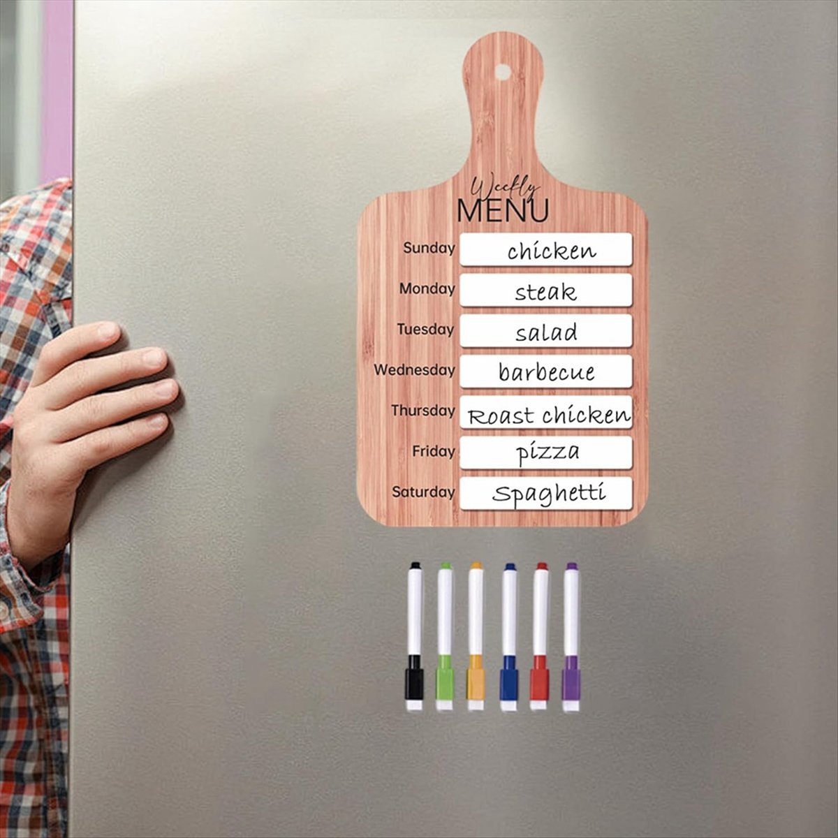 家庭用冷蔵庫用ミールプランナー、週間食事準備ボード - キッ - Meal Prep Weekly のレビューと価格