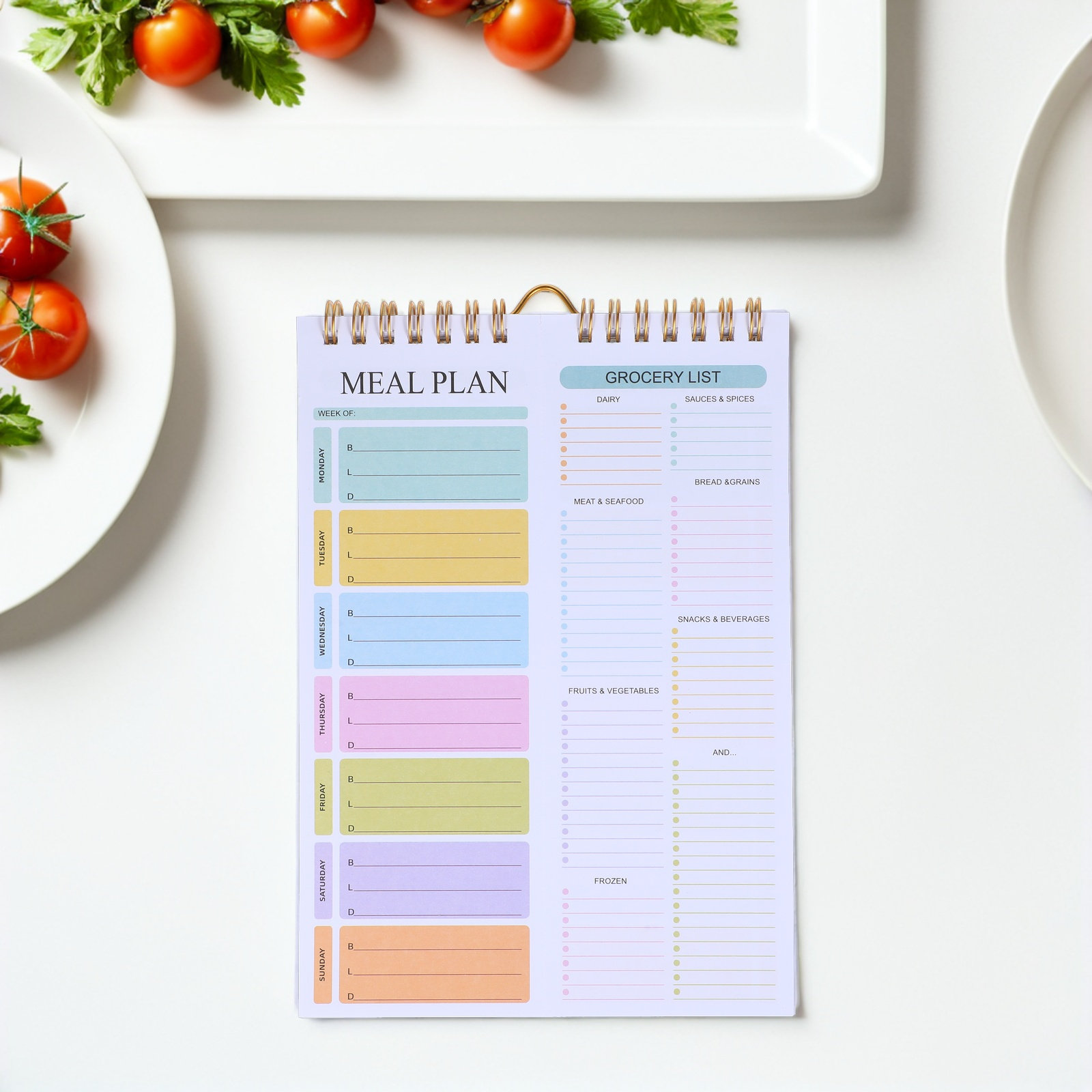 週間食事プランナーノート A5 スパイラル式 日付なし 52 - Meal Prep Weekly のレビューと価格