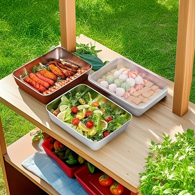 4個入りステンレス製食品保存容器セット、食事準備用冷蔵庫オー - Meal Prep Organizer のレビューと価格