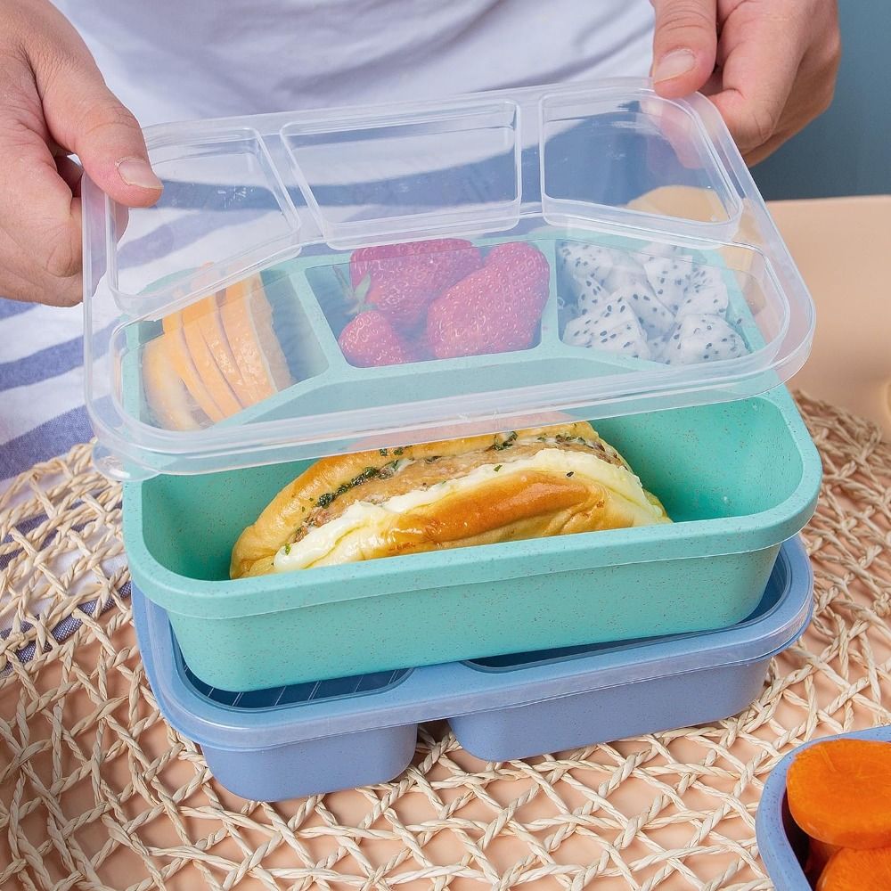 再利用可能な蓋付きの子供用お弁当箱、積み重ね可能なスナックボ - Meal Prep Kinder のレビューと価格