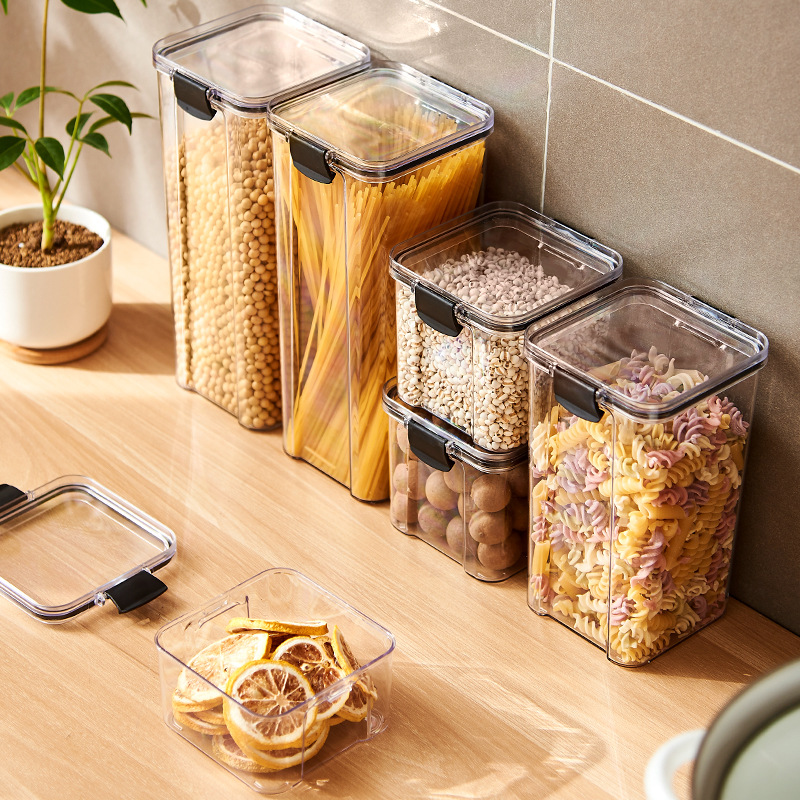 密封された瓶キッチン穀物収納オーガナイザー大型タンクプラスチ - Meal Prep Jar のレビューと価格