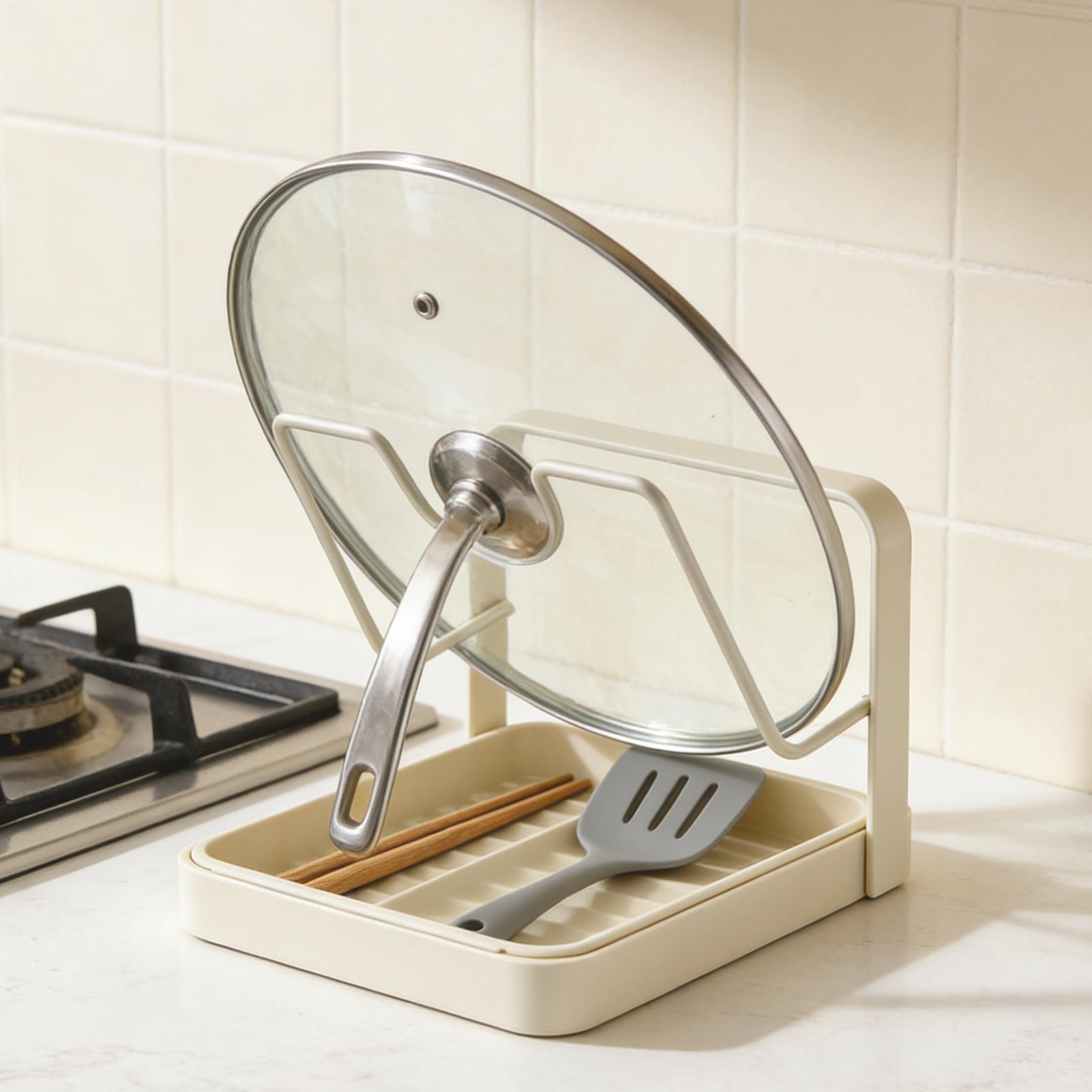 鍋蓋オーガナイザー 滑り止め キッチン収納スタンド 鍋蓋ラッ - Meal Prep Organizer のレビューと価格