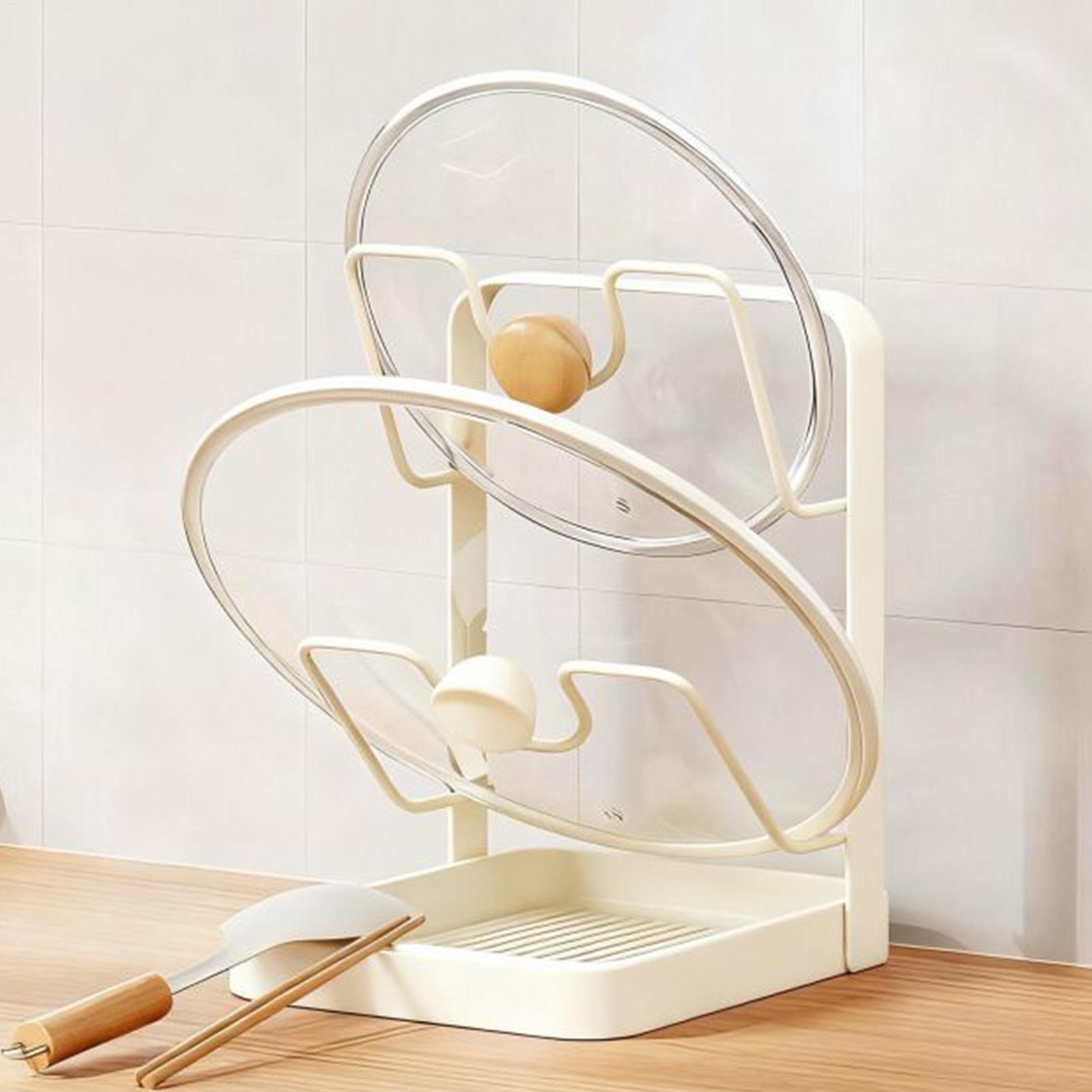 鍋蓋オーガナイザー 滑り止め キッチン収納スタンド 鍋蓋ラッ - Meal Prep Organizer のレビューと価格