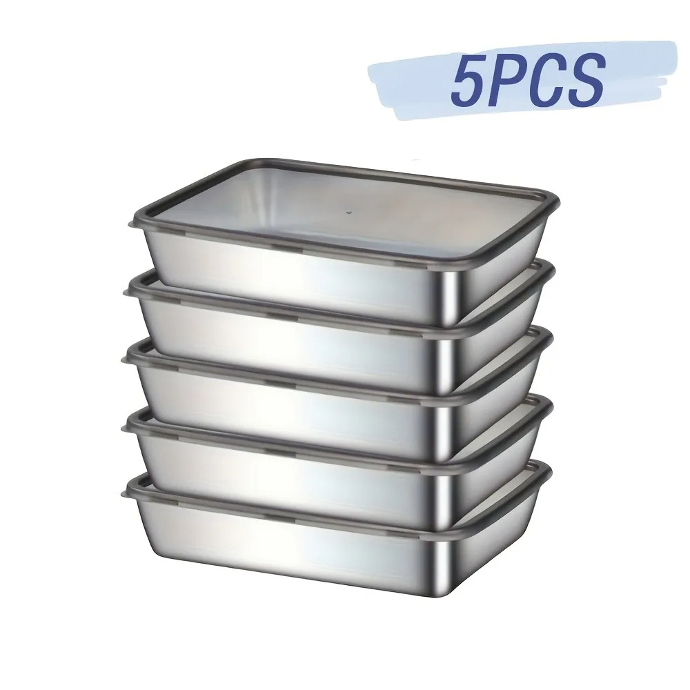 5個セット ステンレス製食品保存容器、積み重ね可能な気密キッ - Meal Prep Organizer のレビューと価格