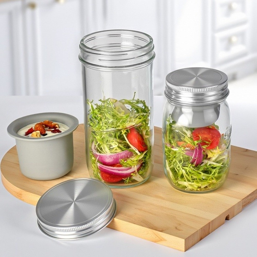 16/24オンス サラダガラスジャー 広口漏れ防止サラダ容器 - Meal Prep Weekly のレビューと価格