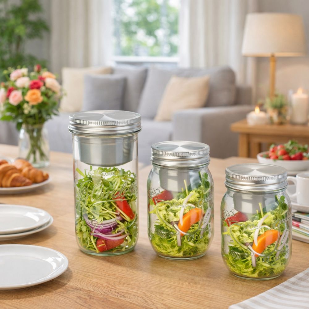 16/24オンス サラダガラスジャー 広口漏れ防止サラダ容器 - Meal Prep Weekly のレビューと価格