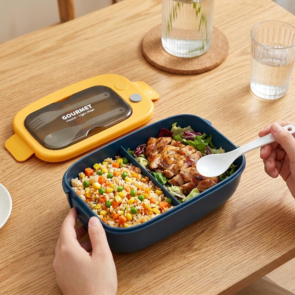 電子レンジ対応プラスチック製弁当箱 2コンパートメント漏れ防 - Meal Prep Or Prep Meal のレビューと価格