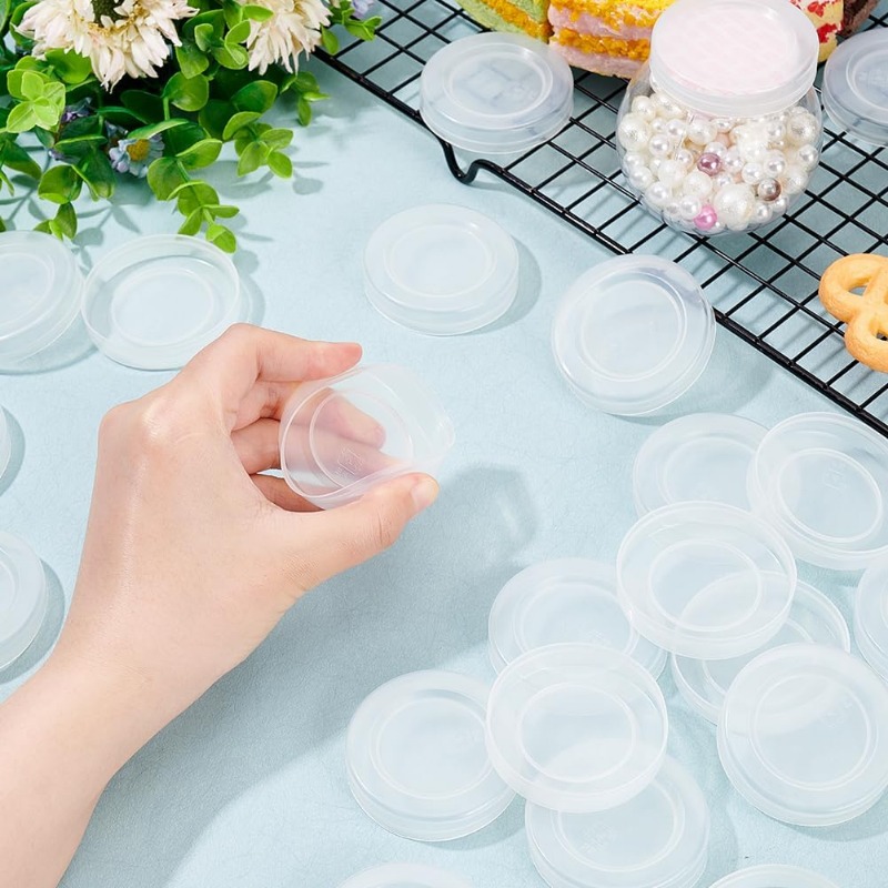 透明なプラスチック製のヨーグルトジャーの蓋、ボトルキャップ、 - Meal Prep Jar のレビューと価格