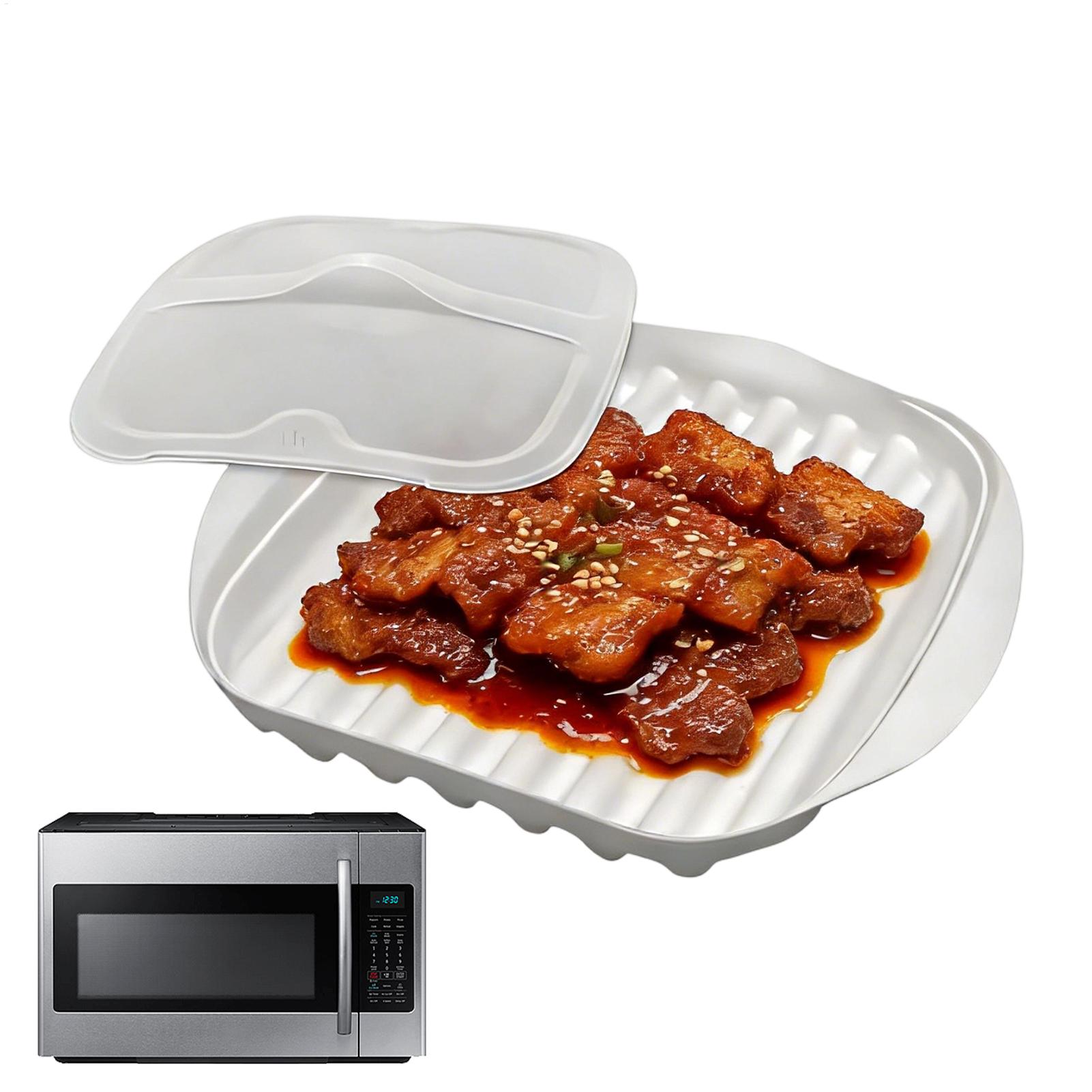 ベーコントレイ電子レンジ調理器カバー焦げ付き防止食品グレード - Meal Prep Hot Dogs のレビューと価格