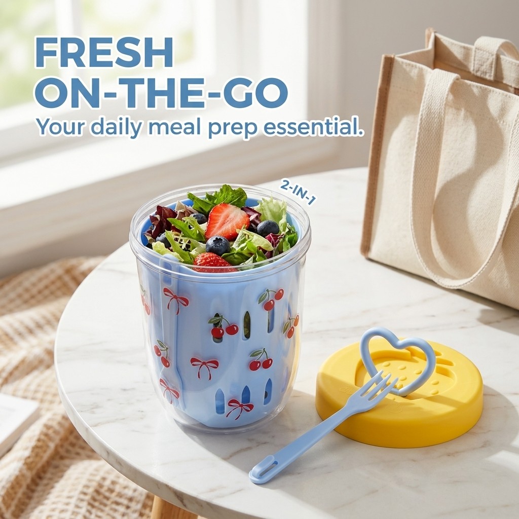 プラスチック製サラダ容器 蓋付きストレーナー弁当箱 食品保存 - Meal Prep Or Prep Meal のレビューと価格