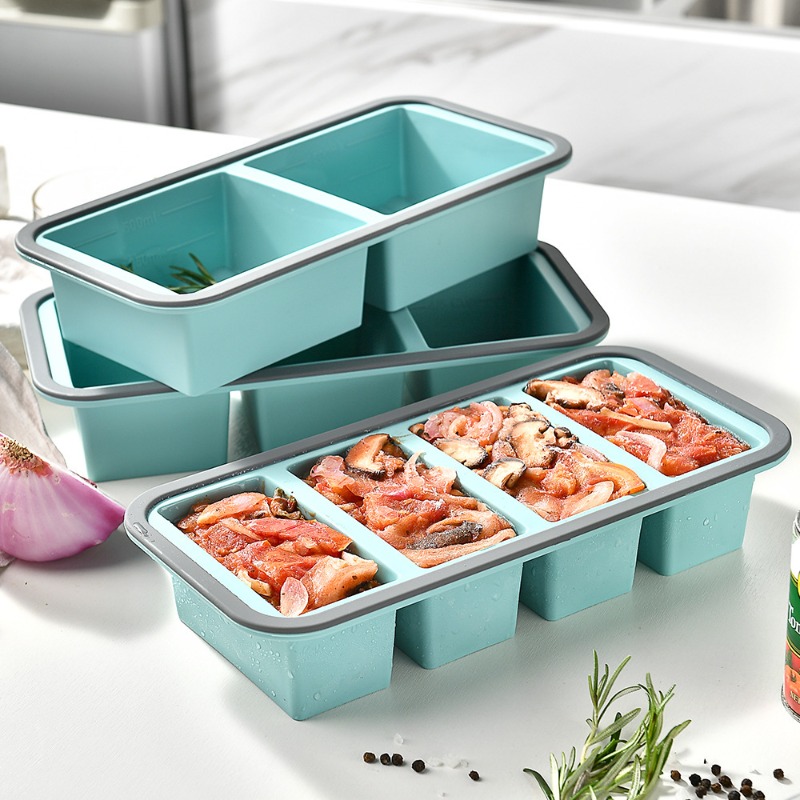 大型製氷皿-スープ用、蓋付きシリコン製冷凍トレイ、ソース、残 - Meal Prep Menu のレビューと価格
