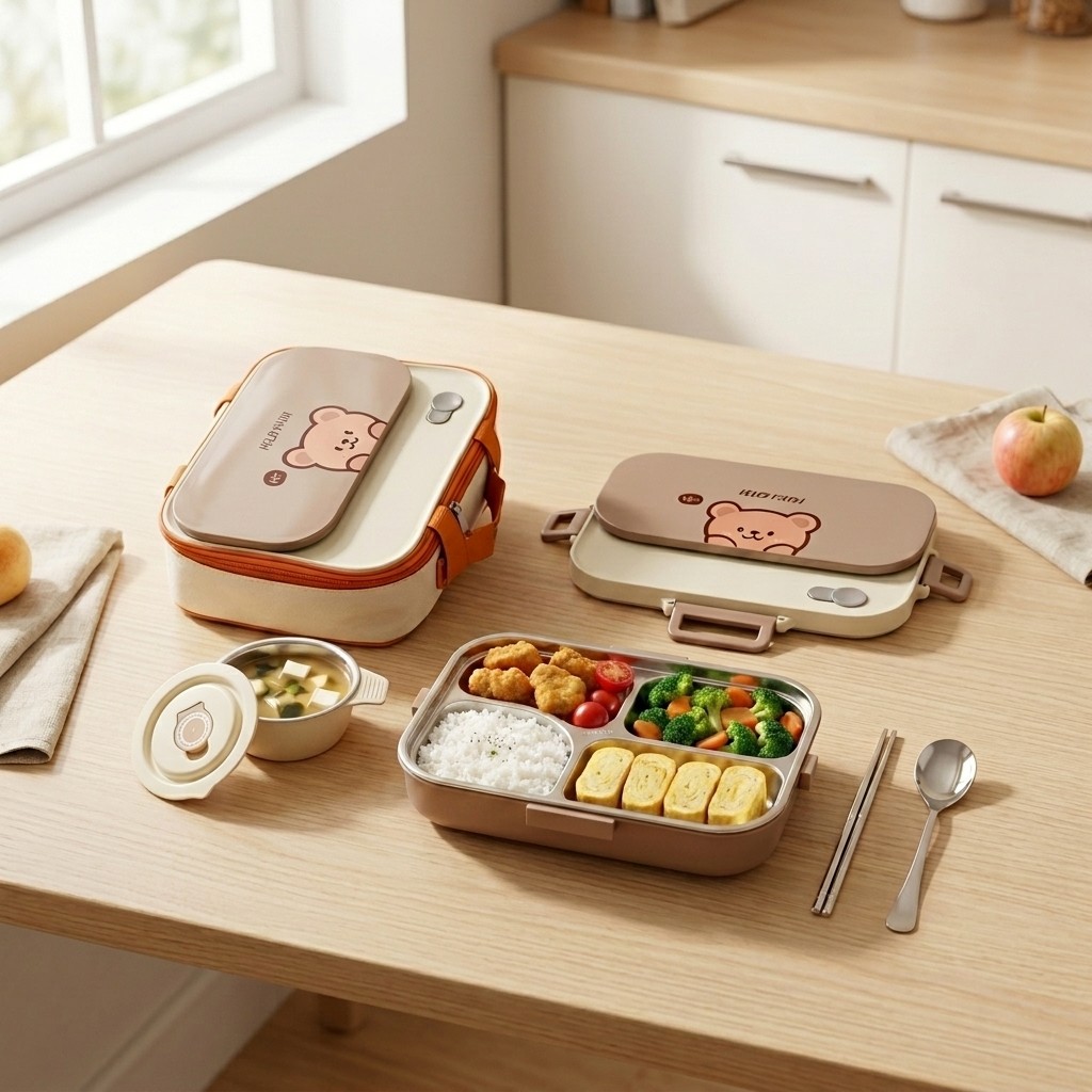 304ステンレス製弁当箱、漏れ防止ランチボックス、ボウルとカ - Meal Prep Kinder のレビューと価格