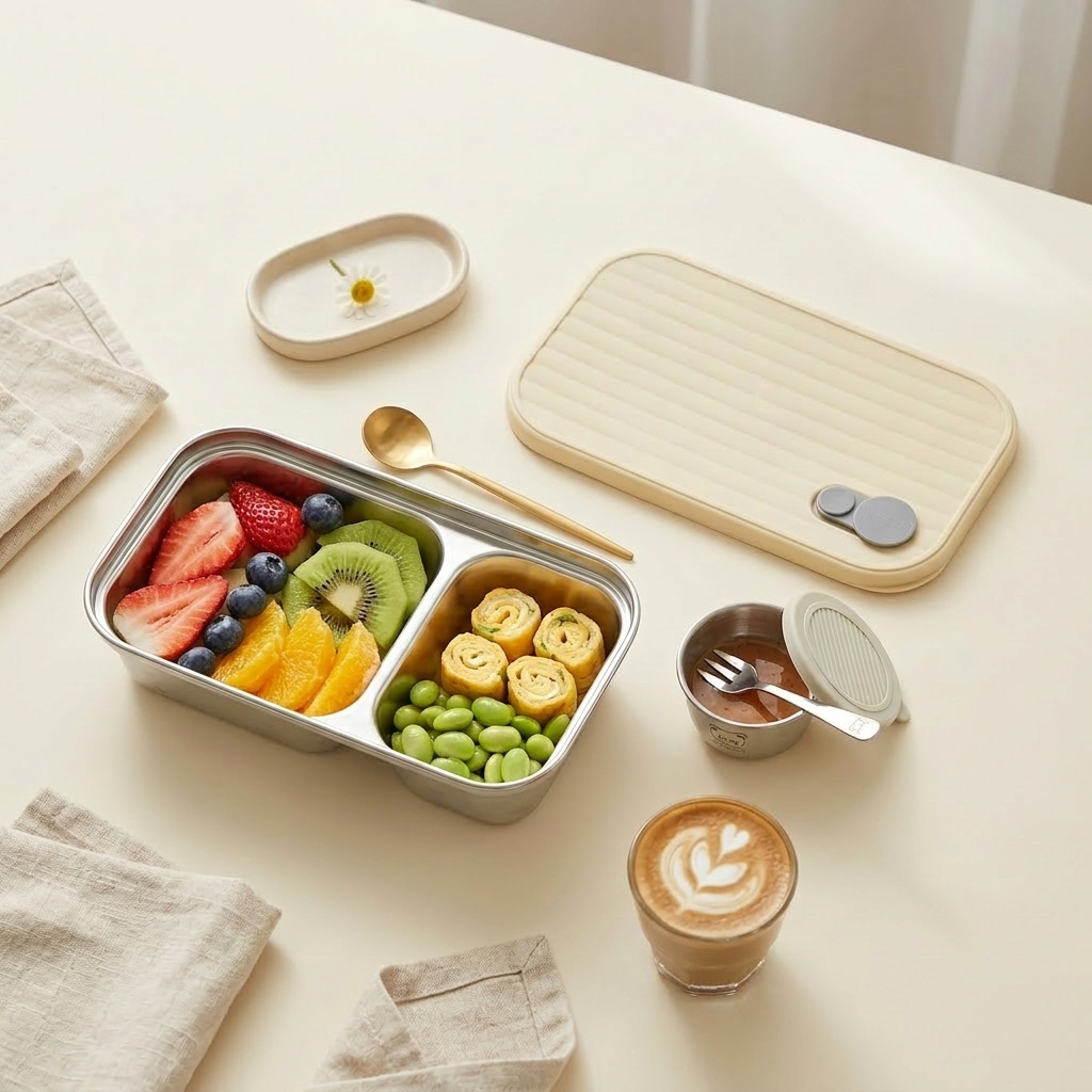 304ステンレス製弁当箱 子供用ランチボックス 電子レンジ対 - Meal Prep Kinder のレビューと価格